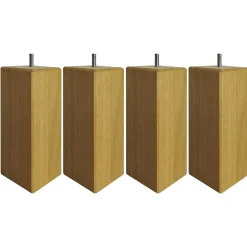 4 pieds carrés chêne massif