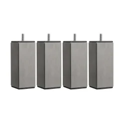 4 pieds carrés inox