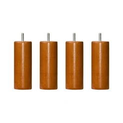 4 pieds cylindriques bois