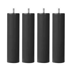 4 pieds cylindriques bois