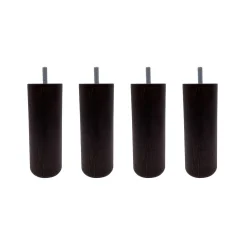 4 pieds cylindriques bois