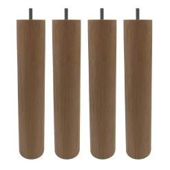 4 pieds cylindriques bois