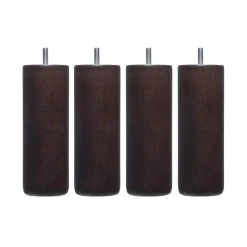 4 pieds cylindriques bois