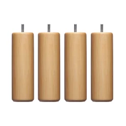 4 pieds cylindriques bois
