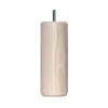 4 pieds cylindriques bois naturel avec veinage frêne blanchi 15 cm