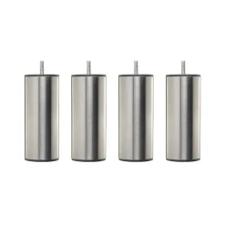 4 pieds cylindriques inox