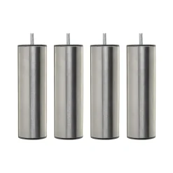 4 pieds cylindriques inox