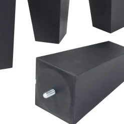 4 pieds fuseau tronqué anthracite 15 cm