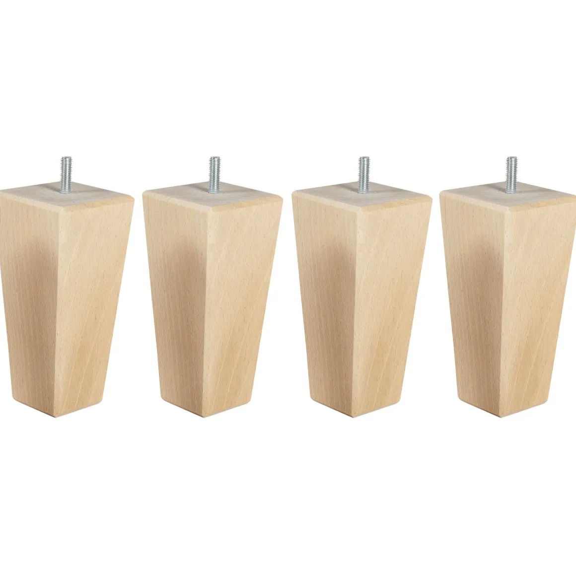 4 pieds fuseau tronqué bois 15 cm