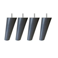 4 pieds scandinaves bois 15 cm