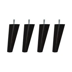 4 pieds scandinaves bois 15 cm