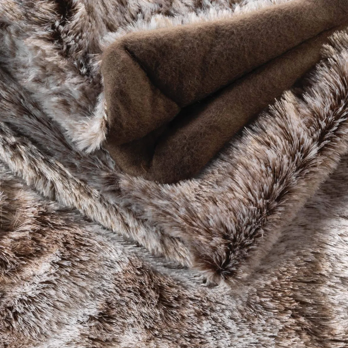 Plaid imitation fourrure Antartic
