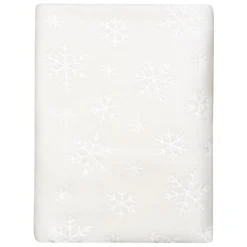 Plaid polaire chaud blanc 130x170 Flocon