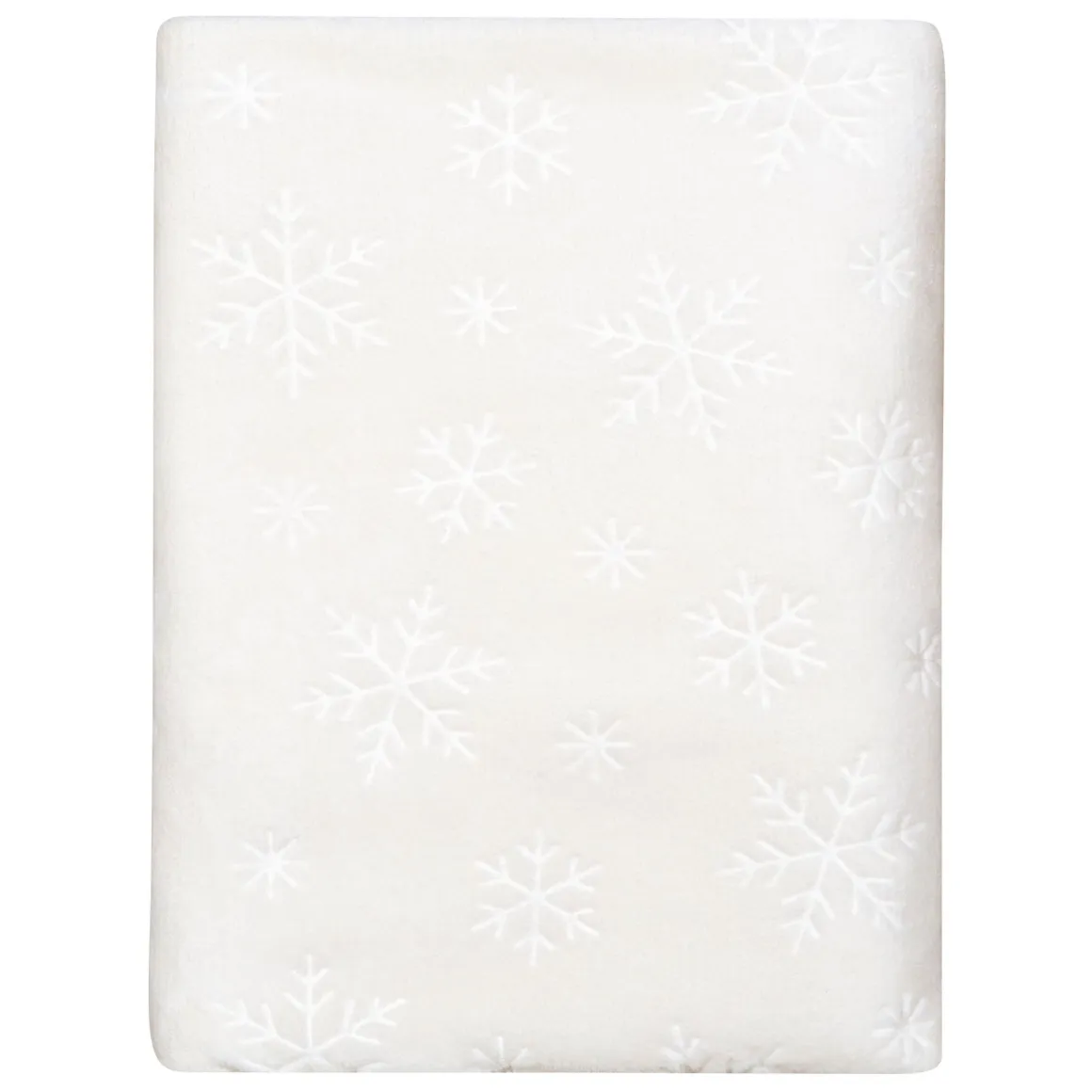 Plaid polaire chaud blanc 130x170 Flocon