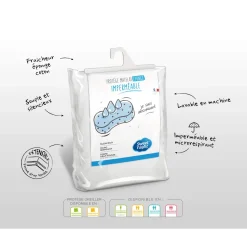 Protège matelas bouclette coton imperméable absorbant respirant et silencieux
