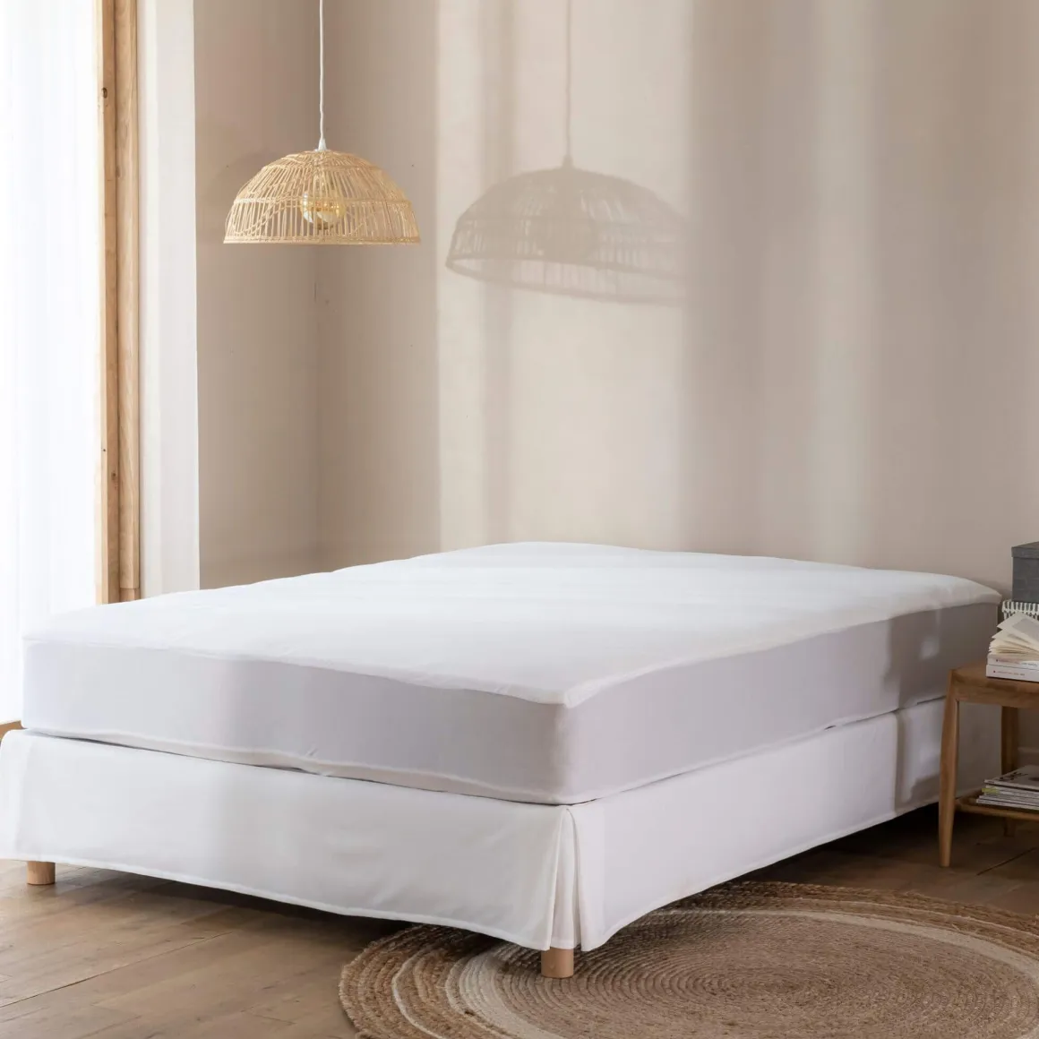 Protège matelas bouclette imperméable - bonnet jusqu'à 27 cm