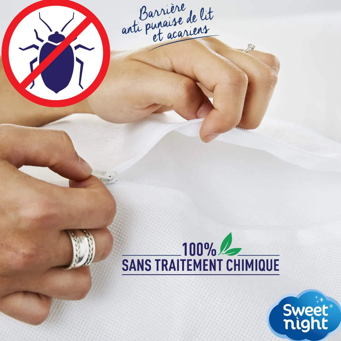 Protège oreiller anti-acariens et anti-punaises sans traitement