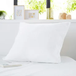 Protège-oreiller molleton coton confortable et absorbant 65x65 cm