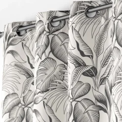 Rideau à œillets polyester feuillage
