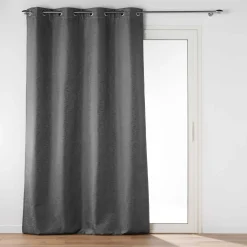Rideau à œillets thermique jacquard 140x260