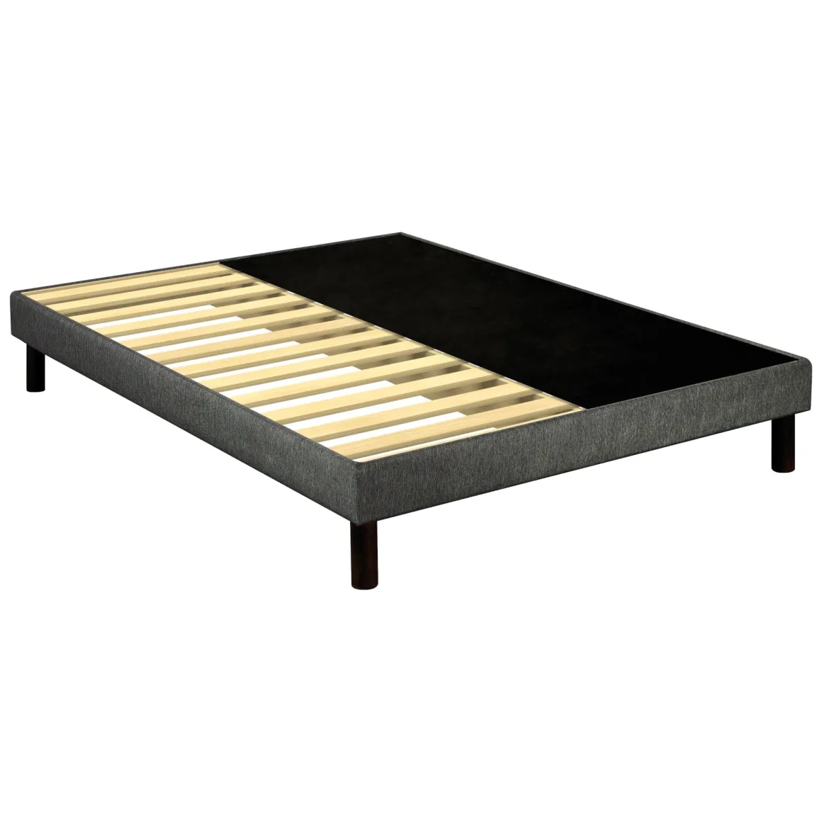 Sommier déco tapissier Unic gris - Epeda