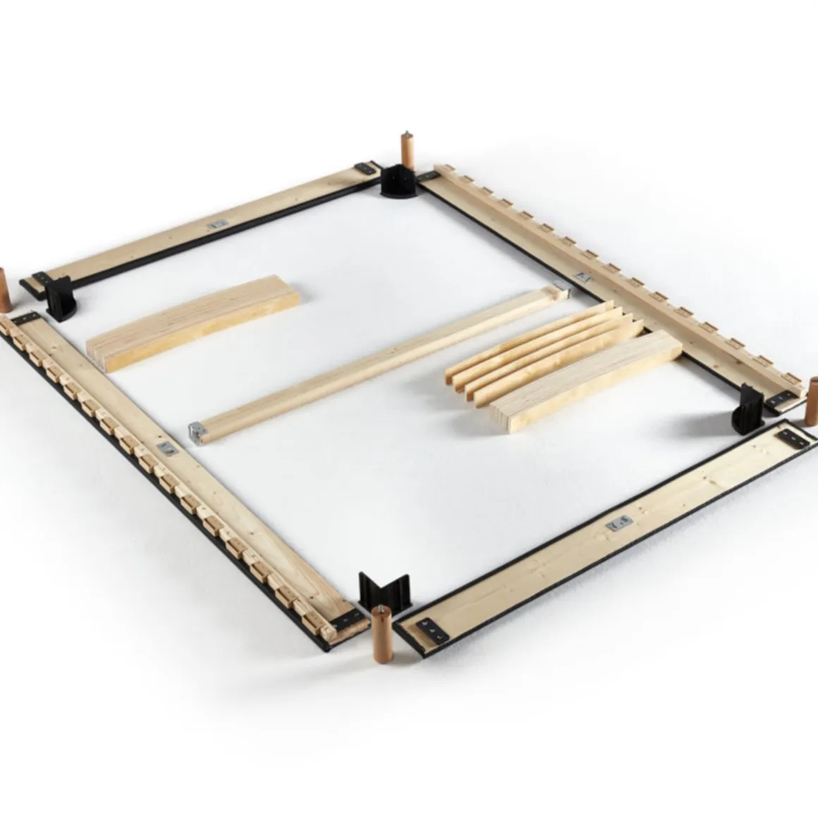 Sommier kit déco en bois massif - Merinos
