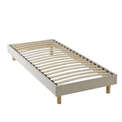 Sommier kit enfant en bois massif avec tissu bouclette