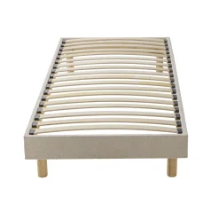 Sommier kit enfant en bois massif avec tissu bouclette