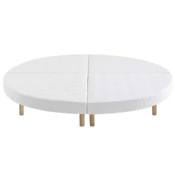 Sommier rond tapissier blanc 13 cm Lune - SOMEO diamètre 215