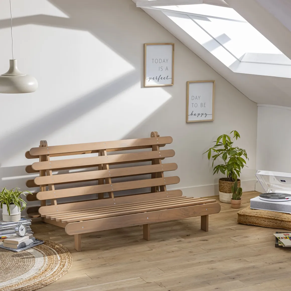 Structure futon en bois massif