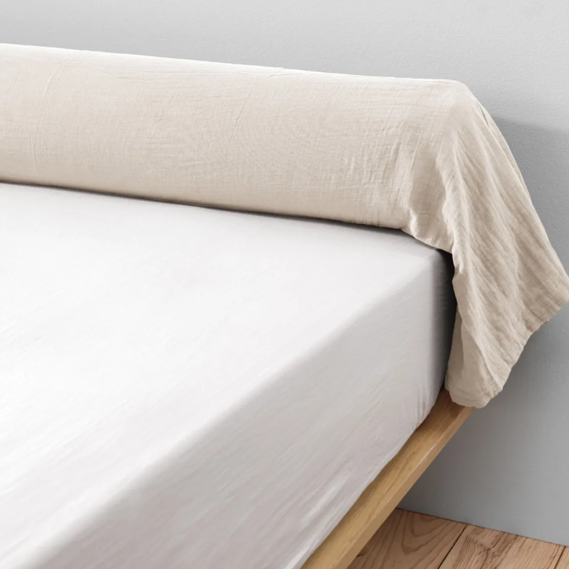 Taie de traversin double gaze de coton Terre de Nuit