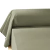 Taie de traversin flanelle kaki 85x185