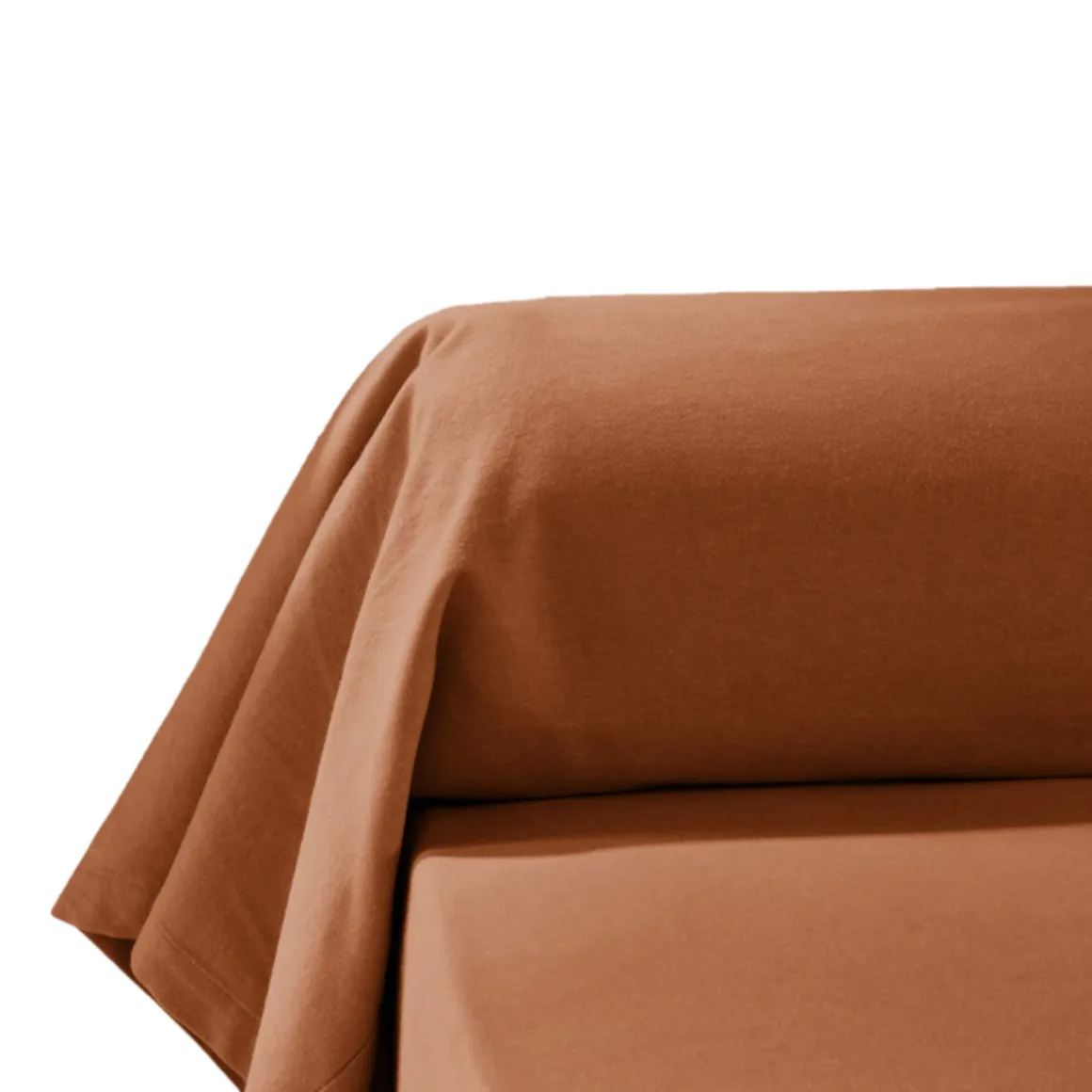 Taie de traversin flanelle orange