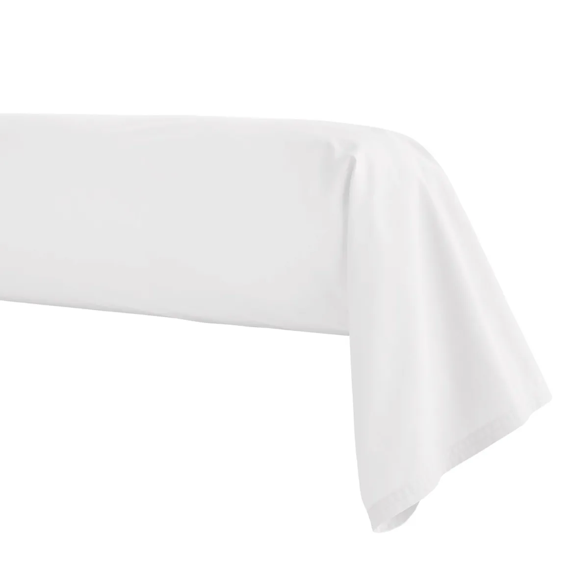 Taie de traversin percale blanche