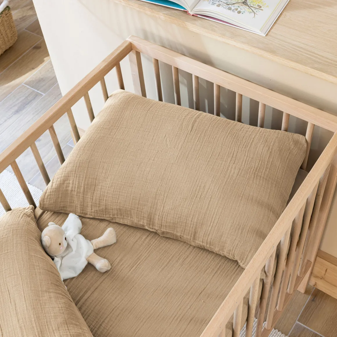 Taie d'oreiller bébé 40x60 gaze de coton NOA