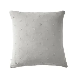 Taie d'oreiller brodée double gaze de coton
