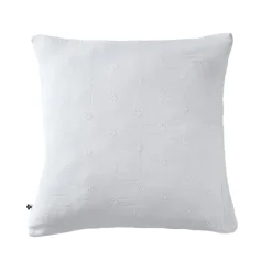 Taie d'oreiller brodée double gaze de coton