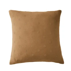 Taie d'oreiller brodée double gaze de coton