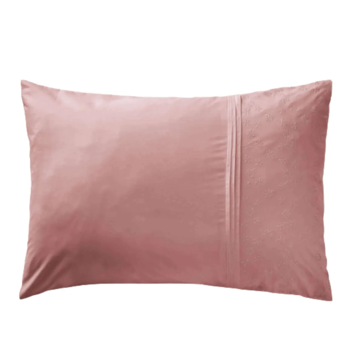 Taie d'oreiller 100% coton broderie anglaise