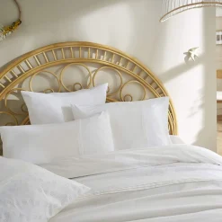 Taie d'oreiller 100% coton broderie anglaise
