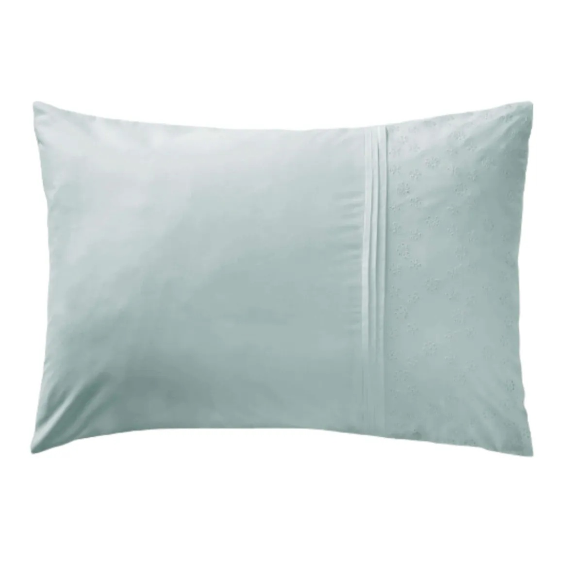 Taie d'oreiller 100% coton broderie anglaise
