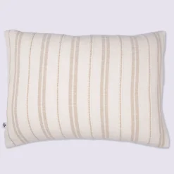 Taie d'oreiller coton rayure blanc Terre de Nuit Olympe