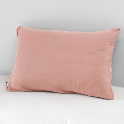 Taie d'oreiller double gaze de coton