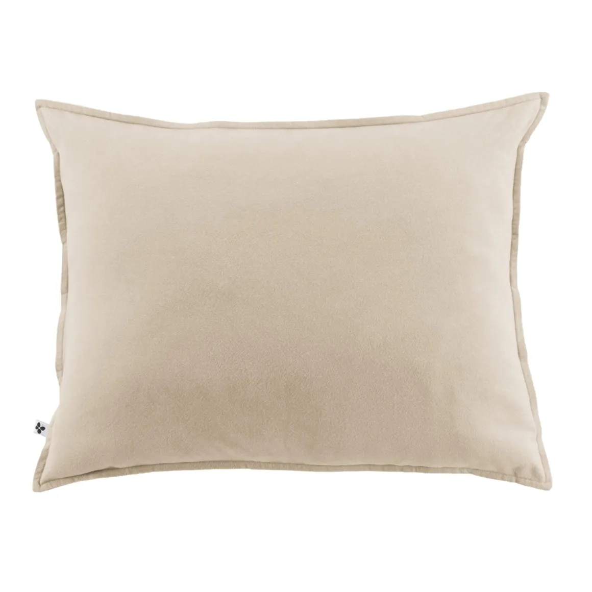 Taie d'oreiller flanelle beige