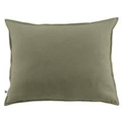 Taie d'oreiller flanelle kaki