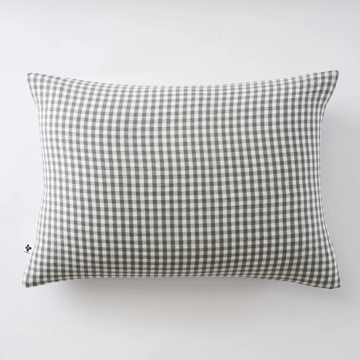 Taie d'oreiller gaze de coton imprimé vichy