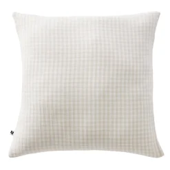 Taie d'oreiller gaze de coton imprimé vichy
