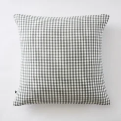 Taie d'oreiller gaze de coton imprimé vichy