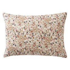 Taie d'oreiller gaze de coton imprimé floral