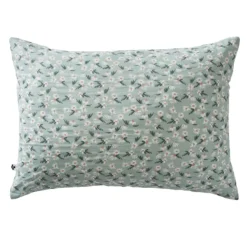 Taie d'oreiller gaze de coton imprimé floral